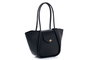 Lucky Bees Greta - Bolso de Hombro Negro en Cuero de Polivinilo